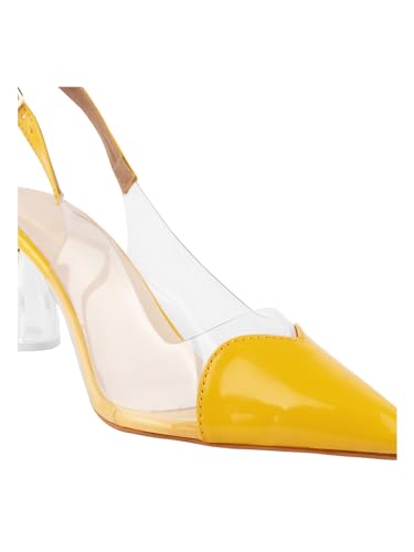 Image of TRYME Trendy Ravishing Transparent Close Toe Pointed Mules Style stilettos Heel Sandals For Women & Girls