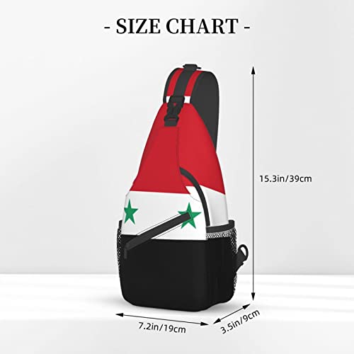 Morrales unisex con bandera de Siria y diseño diagonal miniatura 4