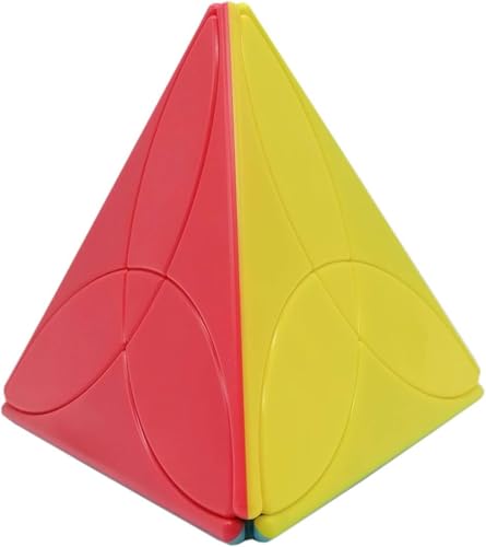 Image of HAWKISTER Kids Qiyi Clover Pyramid Magic Speed Cube 3 Leaf Tetrahedron Stickerless Puzzle