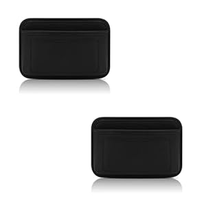 Accmor 2pcs Universal Car Side Pocket Organizer, PU Leather Car Pocket Pouch Cell Phone Sunglasses Holder Organizer Accessories for Car Seat, Door, Window, Console