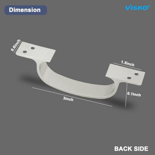 Image of Visko Tools 1007 Royal Series 150 Mm D Secton Handles, Silver |10 Piece | Used for Door | Door Handle Set | Combo Pack |