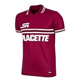 100% Football Copa Football - Camiseta de Fútbol - Hombre - Servette FC 1984/85 - Retro - Manga Corta - Rojo - 100% poliéster - Talla S
