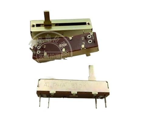 Potentiomètre 50mm fader linéaire B10K mono avec axe de guidage 15mm