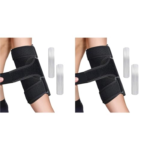 Jnchdghwa 2X Codera para Túnel Cubital y Soporte del Nervio Cubital - Férula Ajustable para Codo de Tenista, Tendinitis y Dolor Nervioso