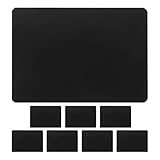 Cabilock Abwischbare Kreidetafeln Klein aus Abs mit Ständer 8 Stück Wiederbeschreibbare Preisschilder für Buffet Catering und Einzelhandel