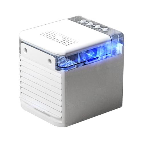 Ventilador De Aire Acondicionado | Ventilador De Aire Acondicionado Pequeño | Enfriador De Espacio Compacto | USB Personal Recargable | Portátil | 16x16x15cm | Para El Hogar