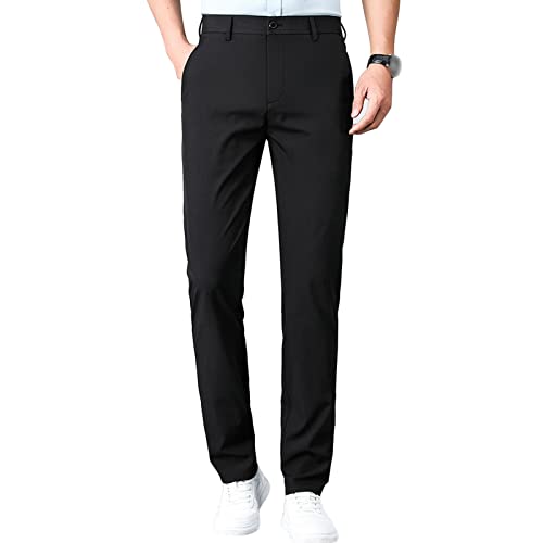 Pantalón de Vestir Ajustado para Hombre Talla 34 Negro miniatura 1