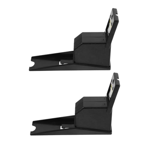 2Pcs Wall Mounted Retractable Height Measuring Device with Wall Plate Accurate Stadiometer for Adults Compact Storage Durable Construction Easy Installation Black