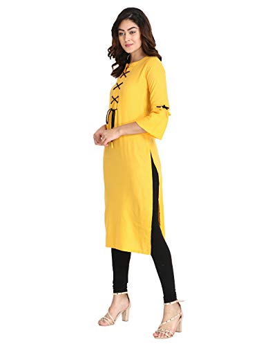 Image of DHRUVI TRENDZ Women's Rayon Kurta