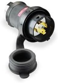 HUBBELL HBL2721SW AC Plug NEMA L15-30 Male Black Watertight