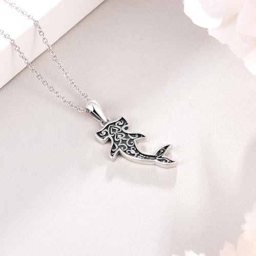 925 Sterling Silver Hammerhead Shark Pendant Necklace Jewelry Sterling Silver Ocean Jewekry2