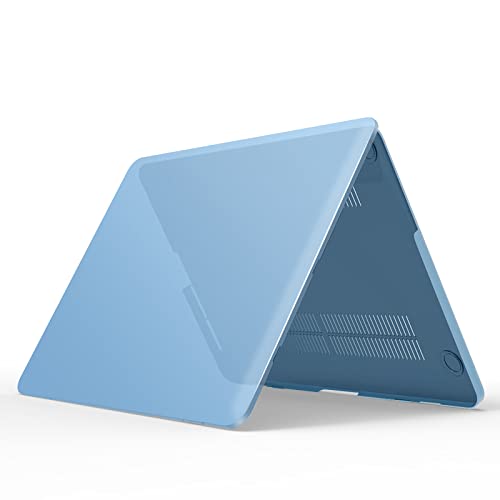 IBENZER Compatible with Macbook Pro 13 Inch Case 2015 2014 2013 end 2012 A1502 A1425, Hard Shell Case with Keyboard Cover for Old Version Apple Mac Pro Retina 13, Airy Blue, R13ARBL+1A