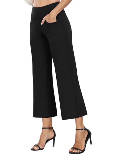 CADMUS High Waist Yoga Pants Women Wide Leg Pants with Pockets Stretch Dress Casual Lounge Petite/Regular/Tall