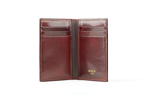 Bosca Old Leather Collection - 8 Pocket Credit Card Case Dark Brown Leather