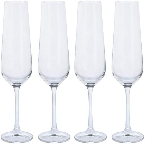 Dartington Crystal ST2557/5/P - Glitz Champagne Flutes, Set of 2 - Gift Boxed