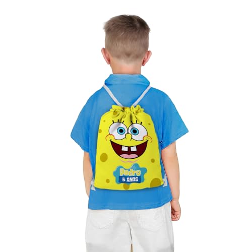 Mochilinha Bag Infantil Personalizado com Nome e Idade Personagens Bob (Mochilinha 20x30, Unidades, 01)