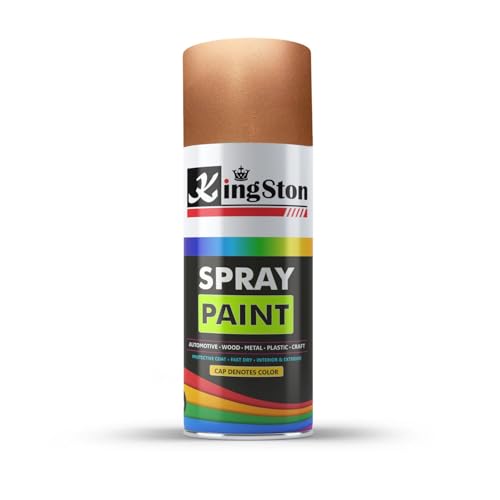 Image of Kingston Acrylic Paint Spray Multi-Surface DIY Paint for Metal, Wood, Wall - 400ml Can - 1Pc (Bright Chrome)