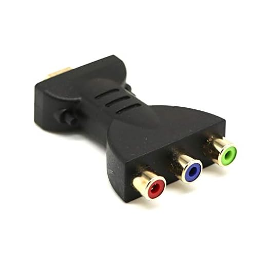 Hdmi-Kompatibel To 3 Rgb Rca Video Audio Adapter Av Component Converter Black