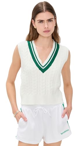Beyond Yoga Women's The Cable Knit Vest, Cream, Off White, Green,...