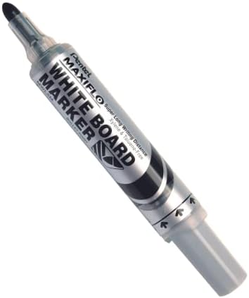 Pentel MWL5 M Maxiflo Rotuladores para Pizarra Blanca con Bomba Sistema Punta Redonda 2.5mm 1