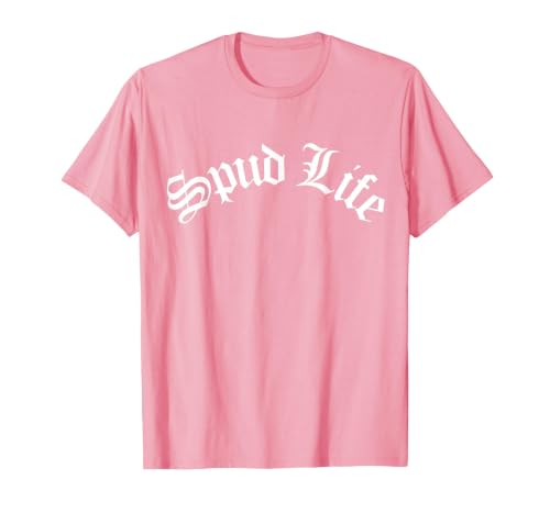 Spud Life Funny Potato Farmer French Fry Tater Tot Mash Food T-Shirt, Men, Pink, Large