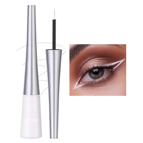 Liquid Eyeliner Matte Schnell trocknender Eyeliner, dauerhafter nicht blühender wasserdichter gelfarbener Eyeliner, Candy Color Liquid Hochpigmentierter Eyeliner (Weiß)