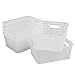 Dynko Lot De 6 Petits Paniers De Rangement En Plastique, Transparent Paniers