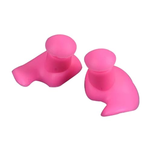 Image of Silicone Swimming Waterproof Soft Ear Plugs Reusable Anti-Noise Dust-Proof Water Diving Sports Earplugs (Pink, One Size)