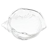 OKUMEYR Shell-Shaped Dessert Bowl Glass Salad Bowl for Ice Cream Pudding and Fruit Ocean-Themed Serving Dish for Parties and Events
