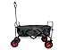Produktbild MAXOfit Faltbarer Bollerwagen mit Luftreifen, Schutzhülle und Bremse | 360° Räder | Handwagen Platzsparend klappbar, bis 70kg, Schwarz