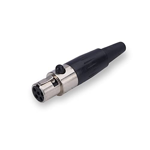 Image of MX 3 Pin XLR Microphone pin Pure Copper Nickel Plated Pins1 for High Conductivity microphone (5-pin microphone female Mini XLR, Pack of 1, Female Connector)