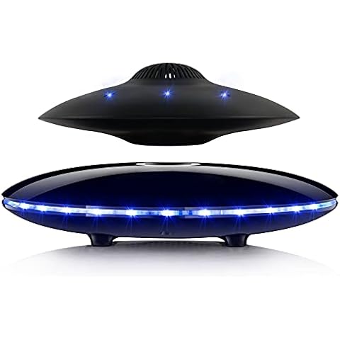 RUIXINDA Magnetic Levitating Bluetooth Speaker, Levitating UFO Speakers with LED Lights, 360 Degree Rotation,Wireless Floating Speakers for Home Office Decor Cool Tech Gadgets,Creative Gifts Cover