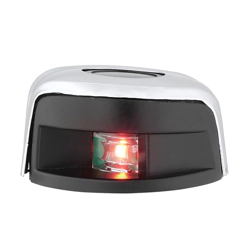 SEAFLO Horizontal Bow Mount Navigation Lights - Bright LED, 2NM Visibility, IP67 Waterproof, Marine Grade AISI 316 Stainless-Steel for Boats up to 65.5 FT (20M) - 4-Year Warranty (Port Red LED)