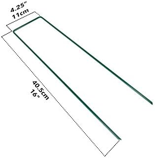 NJoR Scandinavia 4 Bird Table Anchoring Pegs in Heavy Duty Metal | Green Stabiliser Stakes to Secure your Birdhouse birdbath and feeder from Toppling in Wind