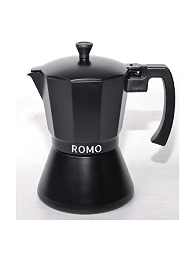 . Cafetera Italiana De Aluminio Para 6 Tazas. Apta Para Todos Los Fuegos - Romo En Oferta Cafetera