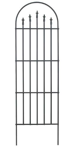 Panacea Trellis Arch with Finial 80" H X 24" W Black Boxed5