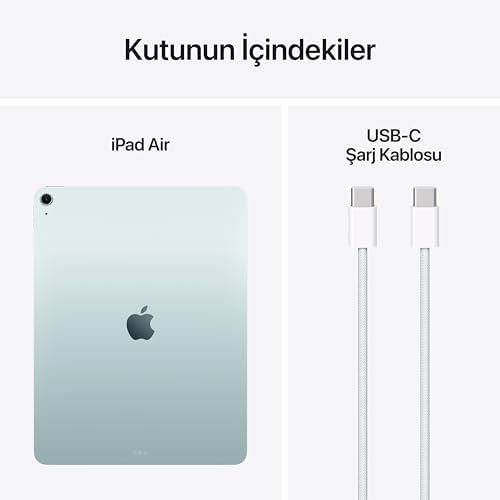 Apple M3 çipli 13 inç iPad Air: Liquid Retina Ekran, 128 GB, 12 MP Ön/Arka Kamera, Wi-Fi 6E, Touch ID, Tüm Gün Süren Pil Ömrü — Mavi - Görsel 7