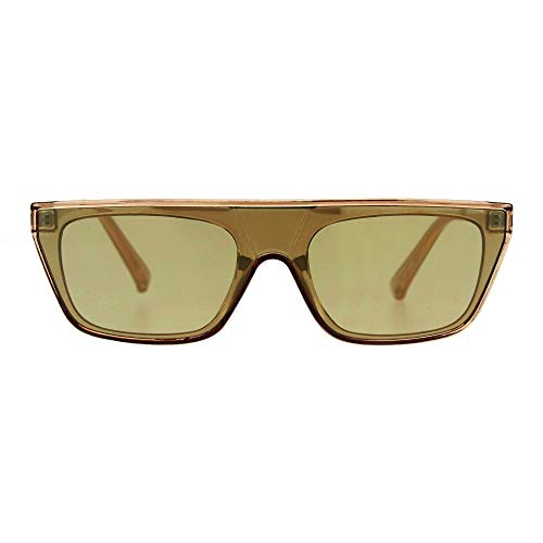 Womens Flat Top Retro Cat Eye Shield Futurism Sunglasses2