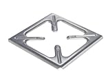 Tredoni Riduttore ad anello per piano cottura a gas/piano cottura per caffettiere e piccole pentole/padelle, in acciaio inox, 10 x 10 cm (diagonale - 14 cm)