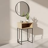 INDE MOBLEKIT | Mesita de Noche Alta 40x30x68 cm, Mesita Auxiliar Estrecha