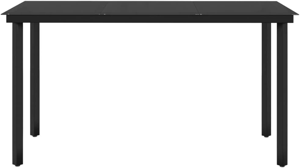 vidaXL 5 Piece Garden Dining Set with Cushions - Stylish Outdoor Furniture in Brown and Black - Comfy Seating for 4 - Rectangular Table - Trendy Patio Chairs - Weather Resistant