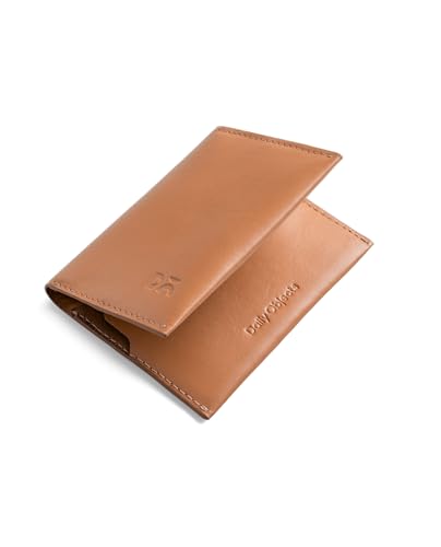 Image of DailyObjects Tan Even Bi-Fold Card Wallet | Men | Premium Design | Full-Grain Leather | Gents Wallet Branded | Handcrafted | Guys| Card Holder | Dedicated Sleeve| 4 Card Slots| Dual-Tone Colourways