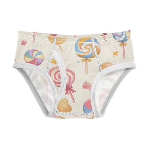 KLL Colorful Sweet Lollipop Candy Boys Toddler Soft Briefs Underwear Breathable Undies