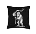 Blowing Wishes Bigfoot Dandelion Flower Sasquatch Throw Pillow