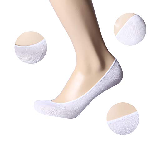 Journow Men& Women's Combed Cotton Thin Casual No Show Socks Non Slip Flat Boat Line 6 Pairs (9-11/Us Shoe 4-10, 3 Black+3 Nude) #TOP3