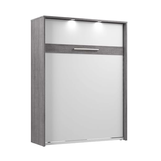 Bestar, Cielo Collection, Queen Murphy Bed with Built-in LED Lights