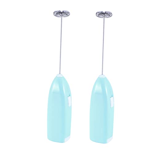 2pcs Whisk Handheld Mixer Stainless Steel Beater Frother for Home Kitchen Easy to Clean Portable for Cappuccino Tea Mixing