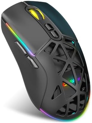 Claw's Nexus Air Kablosuz 10000 Dpi Pixart PMW3325 Sensör Makro Yazılımlı & Değiştirilebilir Kapaklı RGB Kablosuz Gaming Mouse - Siyah - Görsel 3