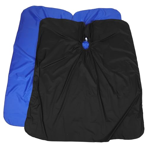 PRETYZOOM 2 piezas Capas profesionales para corte y tinte de cabello impermeables para adultos con cierre de broche, azul y negro miniatura 1