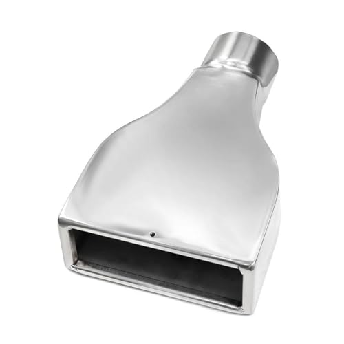Embout d'échappement rectangulaire en acier inoxydable 63mm vers 54mm